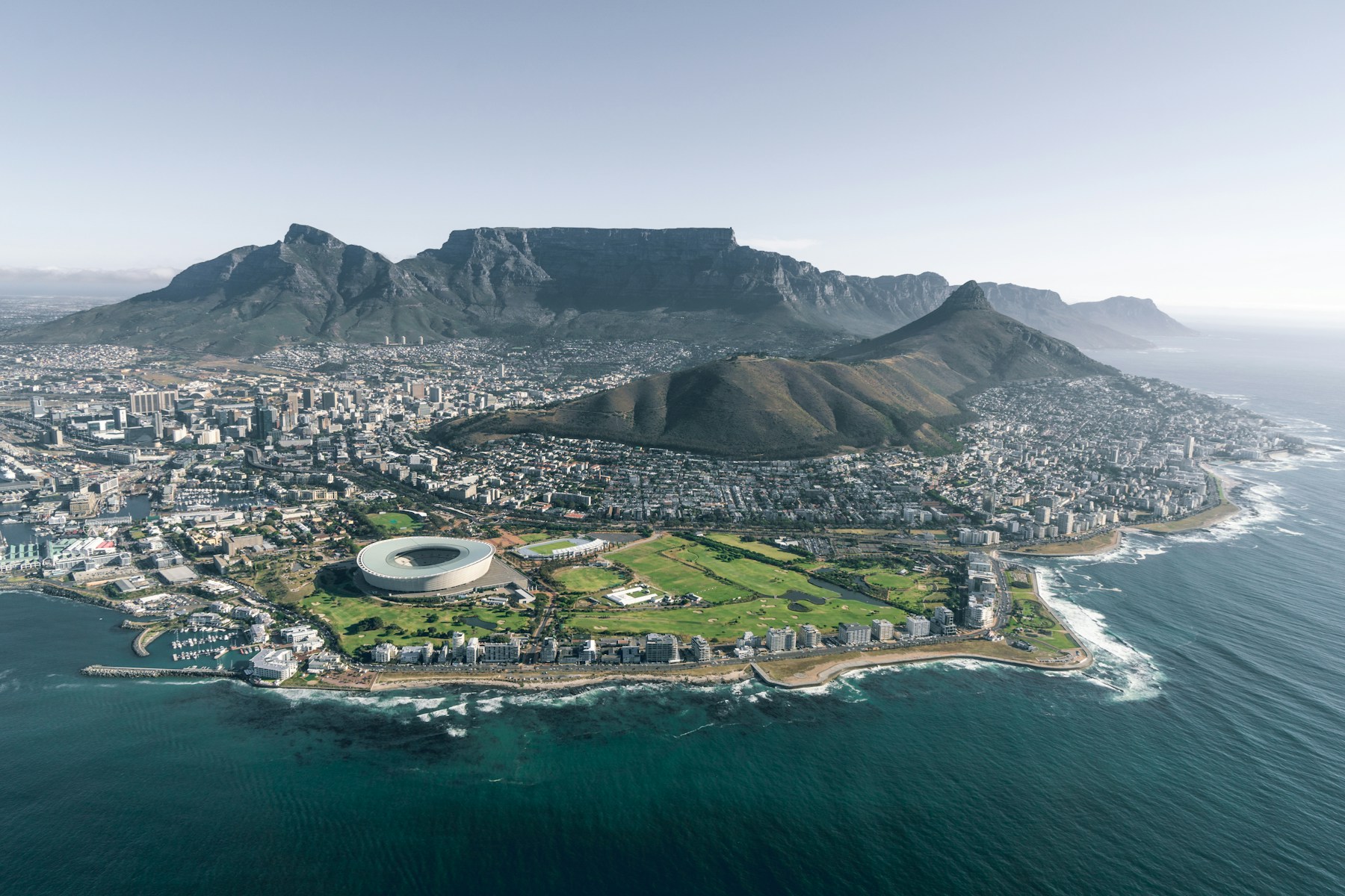 Cape Town coastline and mountains
