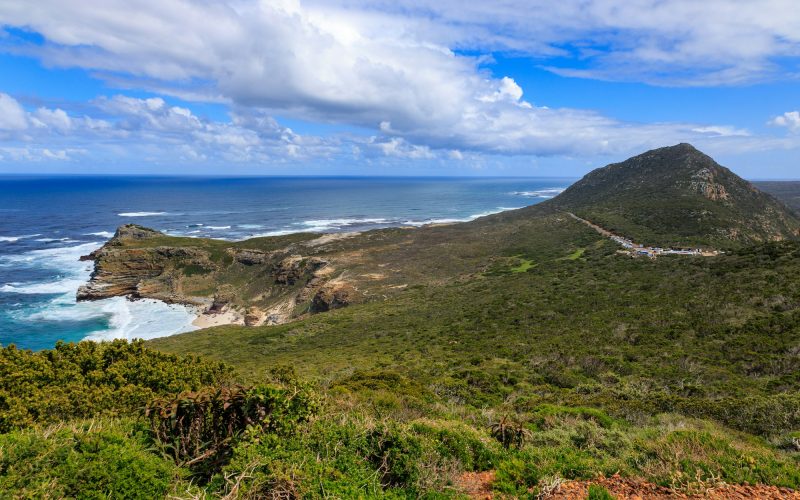 Rocky cliffs and ocean at Cape Point on the Cape Peninsula