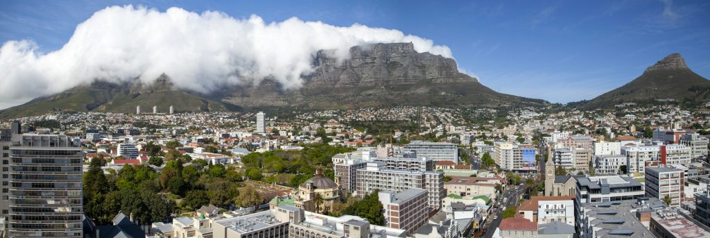 Cape Town City Bowl with Table Mountain in the background