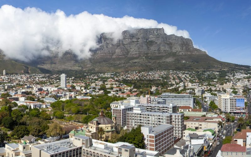 Cape Town City Bowl with Table Mountain in the background